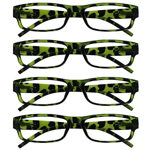 The Reading Glasses Company Verde Tartaruga Lettori Valore 4 Pacco Donna Signora Uvr4Pk009 +3
