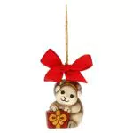 THUN - Addobbo Natalizio Scoiattolo con Dono Piccolo - Ceramica - Linea Natale - Living