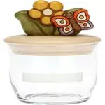 THUN - Barattolo con Farfalla e Fiore - Cucina, Altro per la cucina - Idea Regalo - Linea Country - Vetroilicone Alimentare