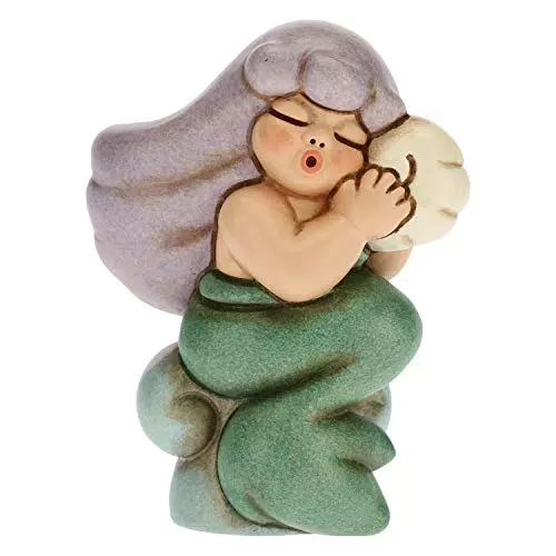 THUN - Bomboniera Sirena Magica con Capelli Viola e Conchiglia - Linea Bomboniere - Ceramica - 5