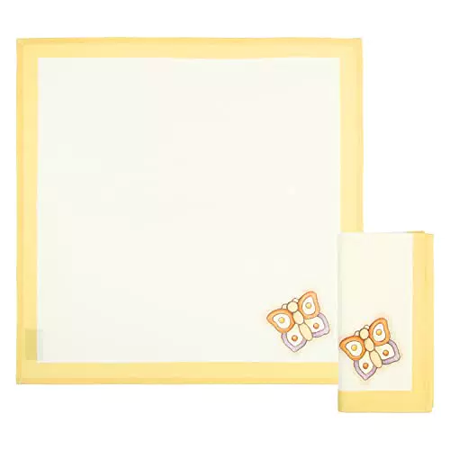 THUN-Set 2 tovaglioli Country con Farfalle