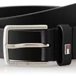 Tommy Hilfiger Cintura in Pelle Classica, Black/XL Bambini e Ragazzi