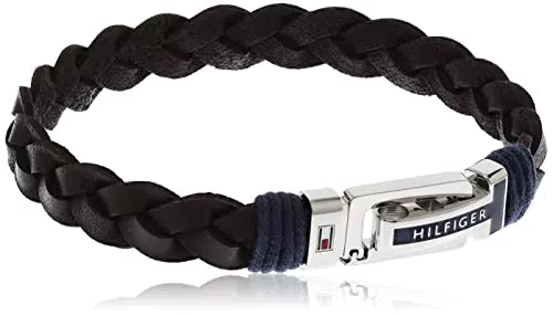 Tommy Hilfiger Jewelry Braccialetto da Uomo In Pelle Marrone - 2790309