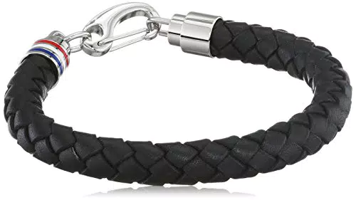 Tommy Hilfiger Jewelry Braccialetto da Uomo In Pelle Nero - 2700510