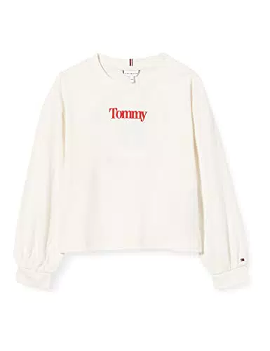 Tommy Hilfiger Kg0kg06676 T-Shirt, Ancient White, 9 Mesi Bambina