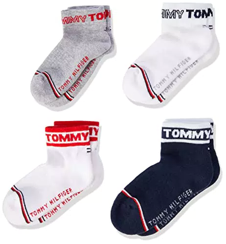 Tommy Hilfiger Kids' Quarter Sport Socks 4 Pack QUARTIERI