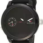 Tommy Hilfiger Orologio Analogico al Quarzo da Uomo con Cinturino in Silicone Nero - 1791326