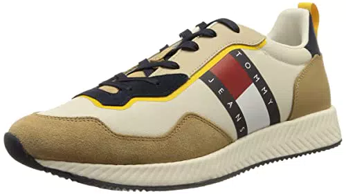 Tommy Jeans Track Cleatcarpe da Ginnastica Uomo, Cachi Classico