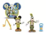 Topolino - Coppia di Mini Personaggi, Topolino e Pippo Campeggiatori 8cm