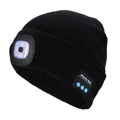 Topretty Cappello a Cuffia con LED Bluetooth con Luce
