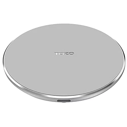 TOZO W3 Caricabatterie senza fili 10W sottile aviazione alluminio tecnologia di controllo numerico del computer Pad di ricarica rapida