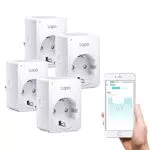 TP-Link Tapo P110 Presa Intelligente con Monitoraggio Energia, 4 pezzi