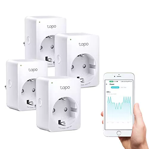 TP-Link Tapo P110 Presa Intelligente con Monitoraggio Energia, 4 pezzi