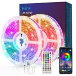 TVLIVE Striscia LED 15Muci Led RGB 5050 Bluetoothtrisce LED Music Synchronization Controllo APP con 40 Tasti Telecomando 28 Modalità Modalità di Temporizzazione per Salotto
