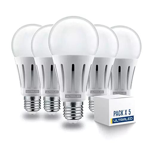 ULTRALED - SET 5 LAMPADINE LED E27 ALTA LUMINOSITA' - FORMA A60 con ATTACCO E27 - 18W EQUIVALENTI A 140W DELLA LAMPADINA TRADIZIONALE - 1700 LUMEN - LUCE FREDDA 6000K