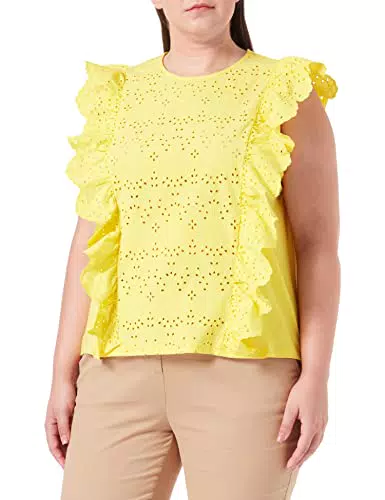 United Colors of Benetton Blusa 5PQYD101D Camicia, Giallo 102