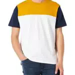 United Colors of Benetton T-Shirt 3BL0U100Lulticolore Giallo Blu Bianco 902