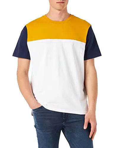 United Colors of Benetton T-Shirt 3BL0U100Lulticolore Giallo Blu Bianco 902