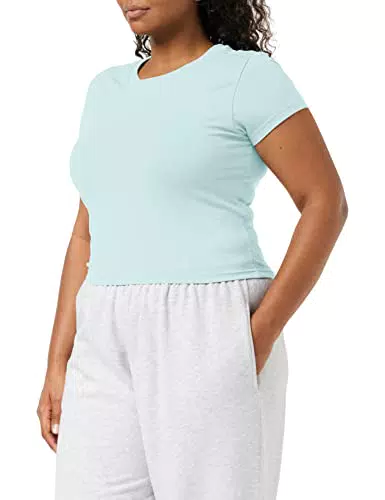 Urban Classics Maglia Elasticizzata da Donna in Jersey Cropped T-Shirt