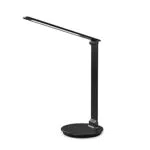 Vansuny Lampada da Scrivania LED Lampada da Tavolo Ufficio con 5 Luminosità e 3 Temperature di Colore