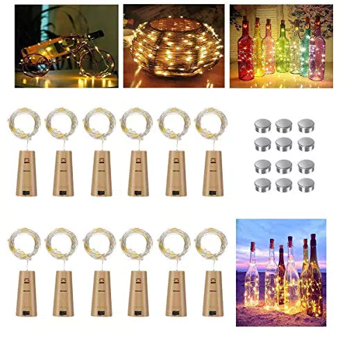 Vicloon 12 Pezzi Luci per Bottiglie 2 M