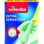 Vileda Extra Sensation Guanti Molto Sensibili e Felpati All'Interno in Cotone