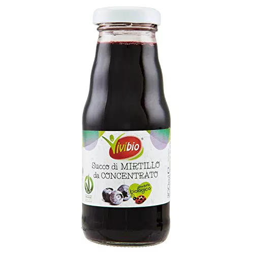 Vivibio Succo di Mirtillo da Concentrato - 12 bottiglie da 200 ml