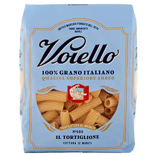 Voiello Pasta Tortiglioni N.125, Pasta Corta di Semola Grano Aureo 100%