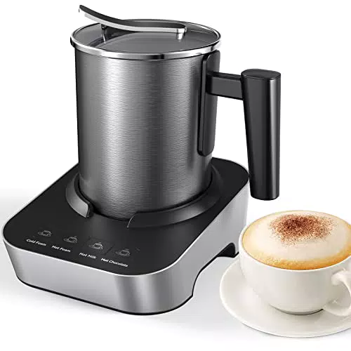 Wamife Montalatte Elettrico 550W, Automatici 400ML con Frusta dell'ultimo Design 2-in-1