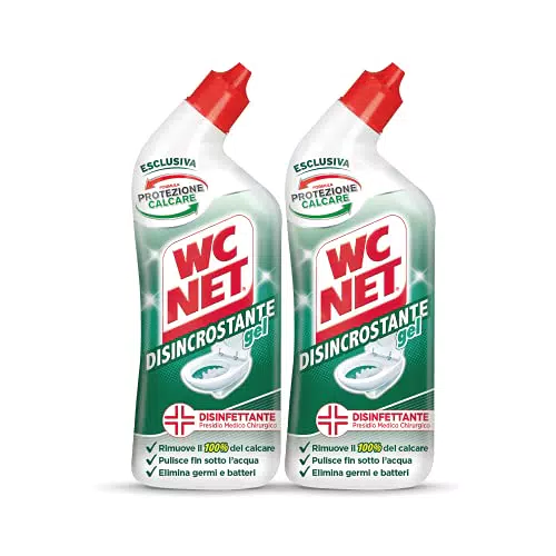 Wc Net - Disincrostante Disinfettante Gel per Sanitari e Superfici, 2 Pezzi