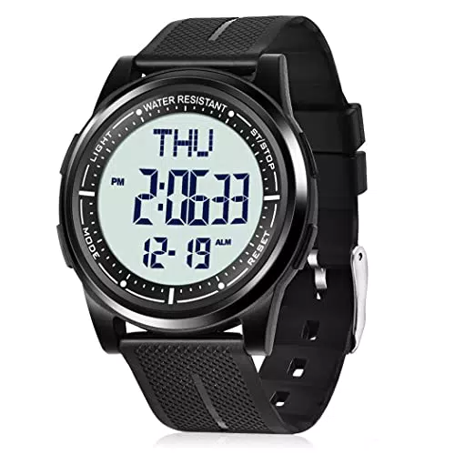 WIFORT Orologio Digitale da Polso, Orologio Sportivo Uomo Donna Impermeabile 5ATM Con Retroilluminazione a LED