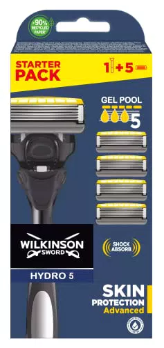 Wilkinson Sword - Hydro5 Skin Protection Advanced - Special Pack - Confezione con 1 manico e 5 lame di ricarica