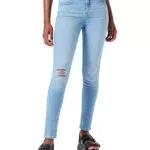 Wrangler High Rise Skinny Jeans, Blu, Donna
