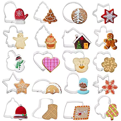 Yuson Girl Formine Biscotti Natale Acciaio Inox Stampi Biscotti DIY Decorazioni Dolci Dolci Pasta Zucchero Albero di Natale