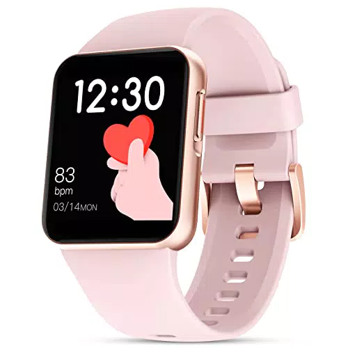 ZOSKVEE Smartwatch Fitness con Frequenza Cardiaca e saturazione di Ossigeno, rosa