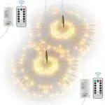 200 LED Fuoco d'artificio Luci Fatatecintillio Starburst Filo di rame Luce