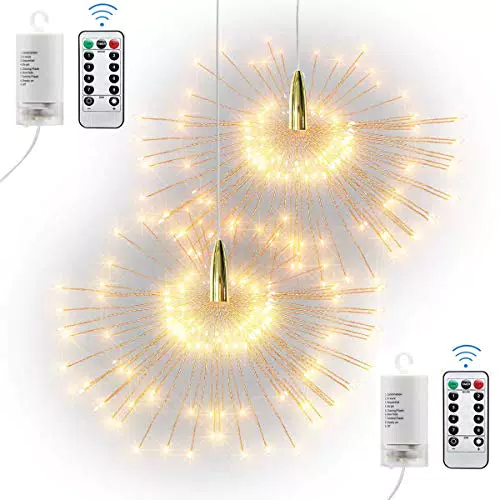 200 LED Fuoco d'artificio Luci Fatatecintillio Starburst Filo di rame Luce