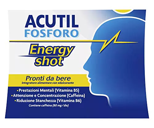 Acutil Fosforo Energy Shot, Integratore Alimentare per Memoria