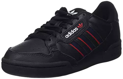 adidas Continental 80 STRIcarpe da Ginnastica Uomo, Core Black Collegiate Navy Vivid Red