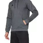 Adidas Core 18 HDE, Felpa con Cappuccio Uomo, Grigio