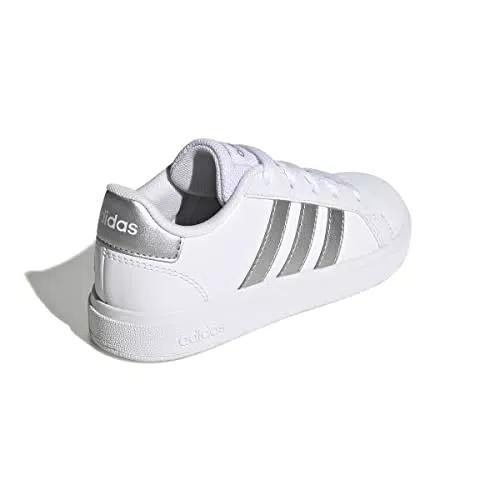 adidas Grand Court 2.0 Kneaker Unisex-Bambini, Ftwr White/Matte Silver/Matte Silver