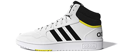 adidas Hoops 3.0 Midneaker Uomo, Bianco Ftwbla Negbás Amahaz