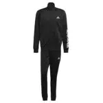 adidas M Lin TR TT TS, Tuta Uomo, Top: Nero/Bianco Fondo: Nero/Bianco