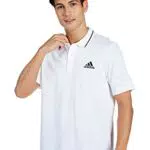adidas M SL PQ PS, Polo Uomo, White/Black