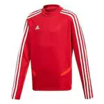 adidas Tiro19 TR Top, Felpa. Uomo, Power Red/WhiteL