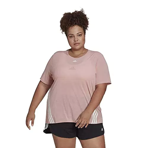 adidas WTR Icons 3S T, T-Shirt Donna, Wonder Mauve/White