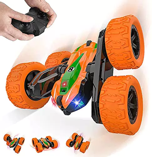 Allaugh Macchina Telecomandata, Rotazione a 360°con Luce LED 2.4GHz Veicoli Agricoli per Bambini 3 4 5 6 7 8 9 10 Anni RC Auto Giochi Interno All'Aperto Giardino Regalo Bambino Compleanno Giocattolo
