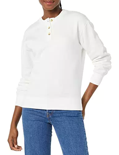 Amazon Essentials Felpa in Pile Henley dalla vestibilità Comoda Donna