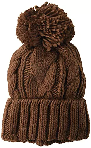 Amazon Essentials Women's Chunky Cable Beanie with Yarn Pom Cappelloarrone