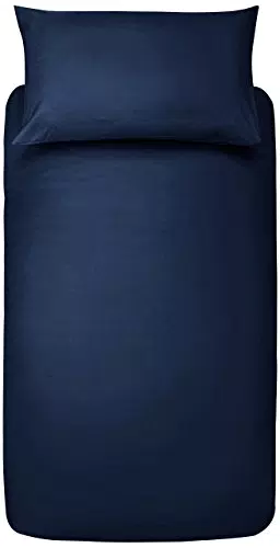 AmazonBasics - Set con copripiumino in microfibra, blu scuro